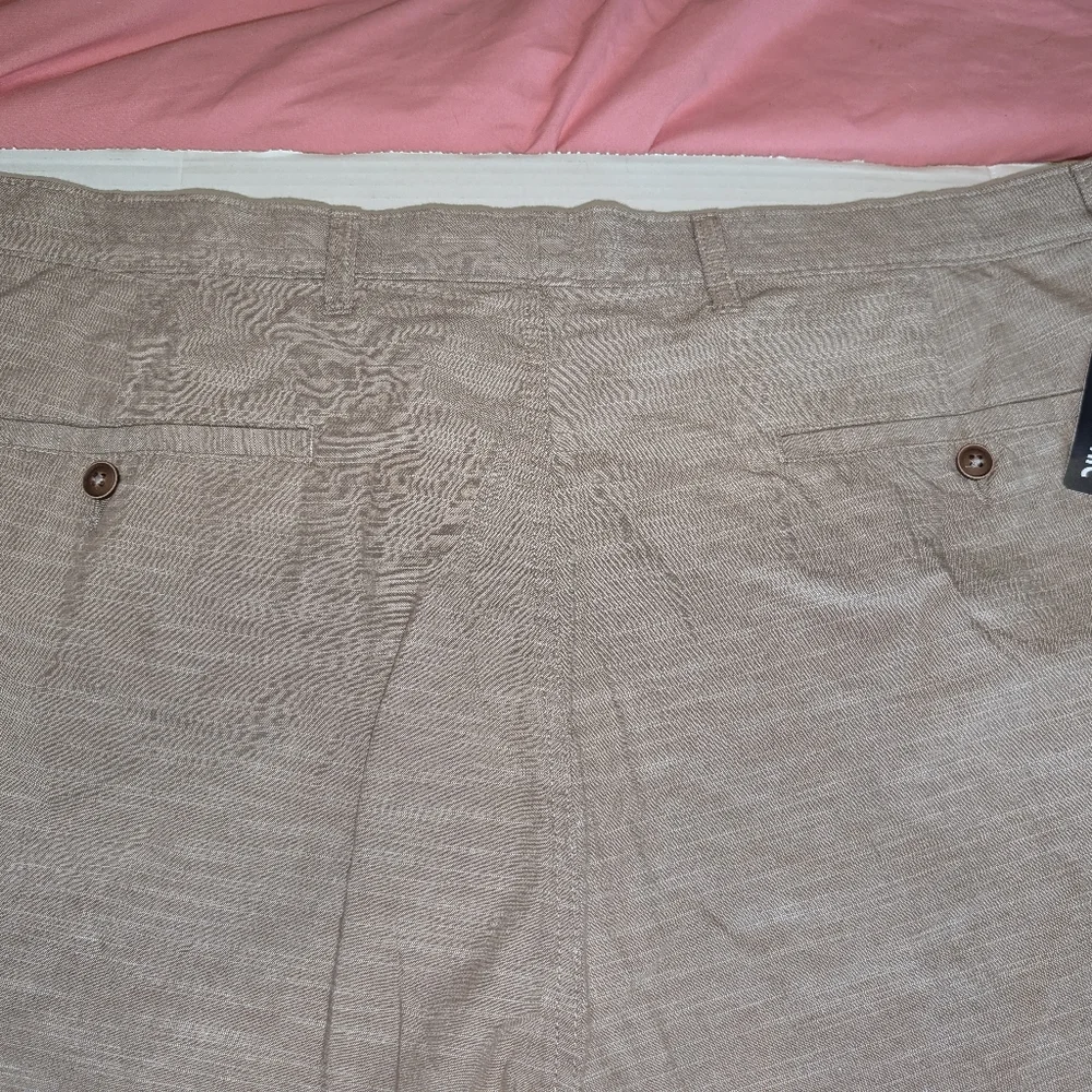 Roundtree Yorke Big‎ Mans Casual Tan Shorts Size 50 NEW